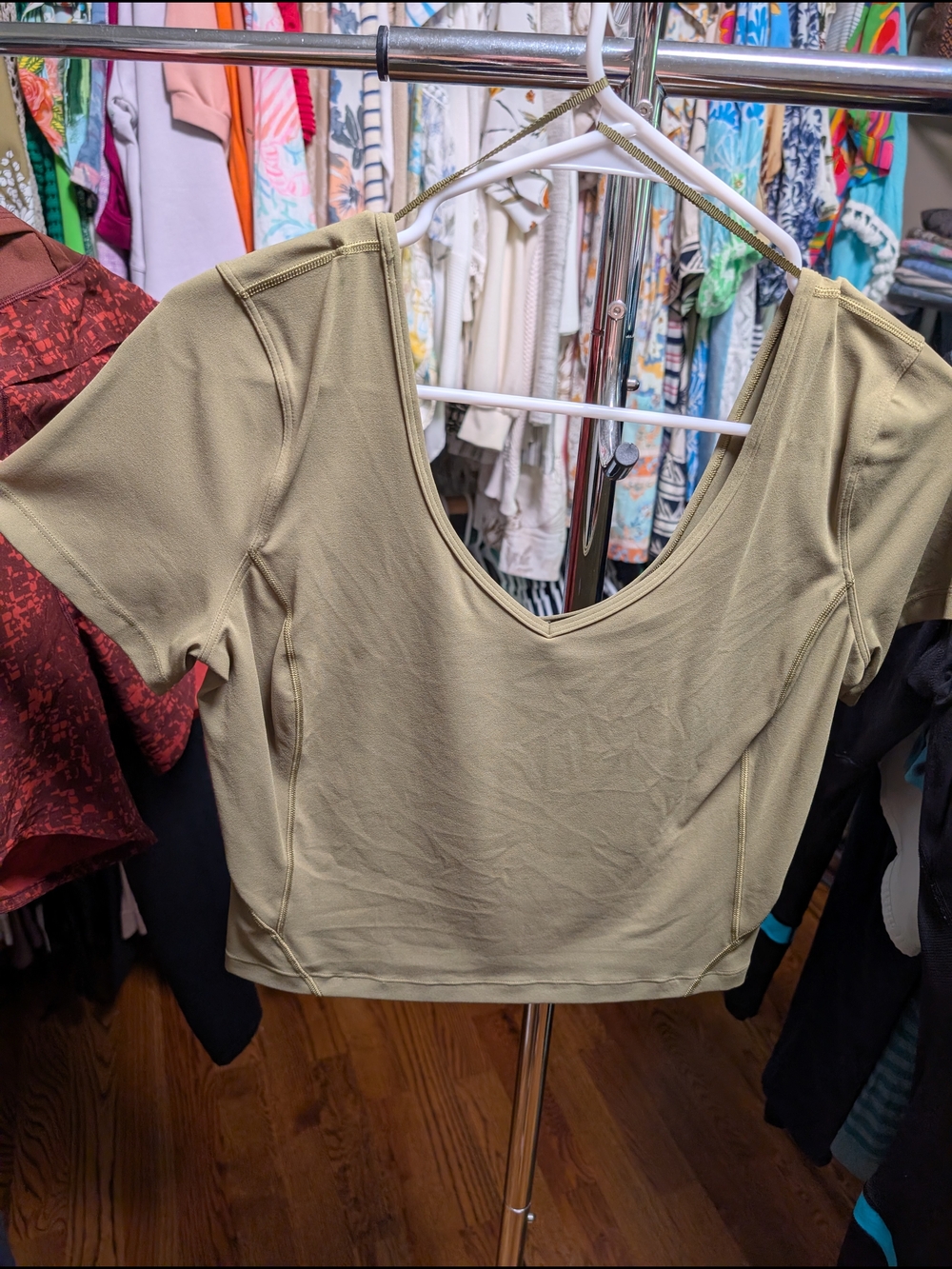 lululemon athletica Olive Green Crop Top